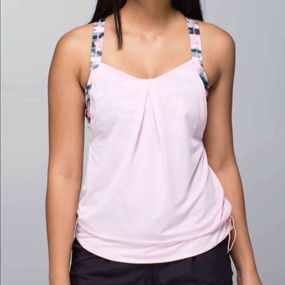 Lululemon Restless tank 10 pink camouflage.